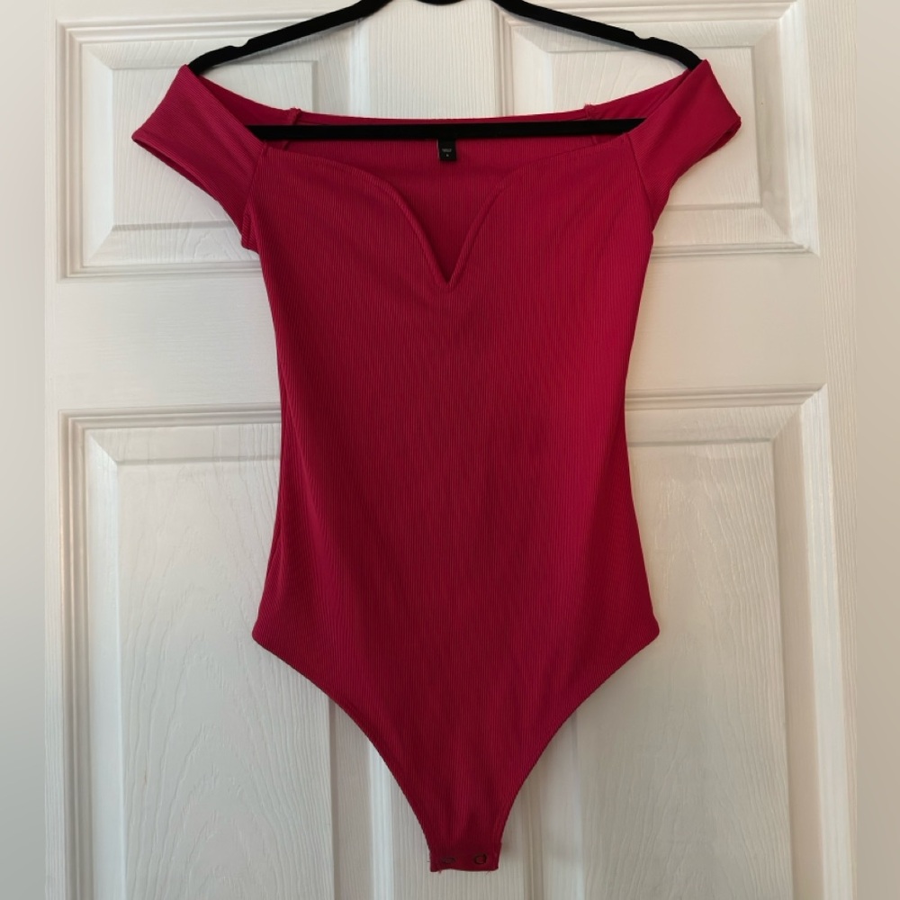 NWOT Express off Shoulder Pink Top